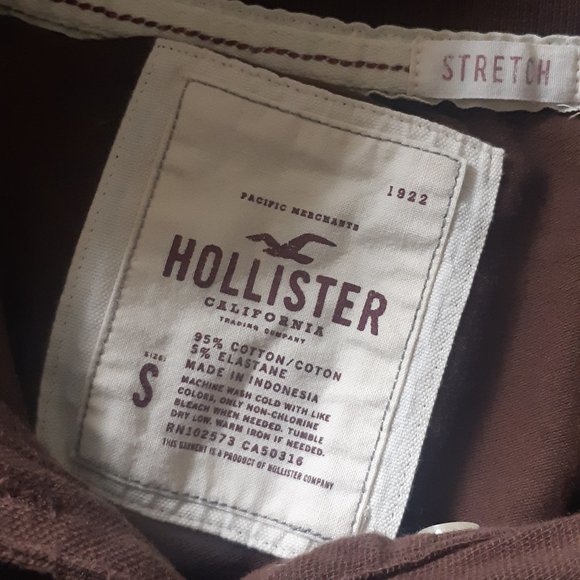 Hollister Brown Polo with Logo Size S - Picture 2 of 6